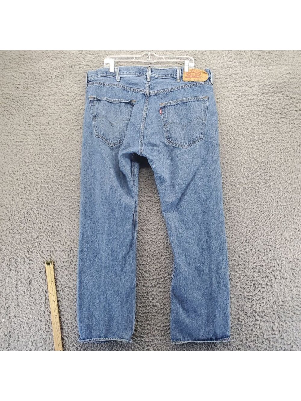 Levis Jeans Mens 40x30 Blue 501 Original Straight Fit 100% Cotton Denim *Read*